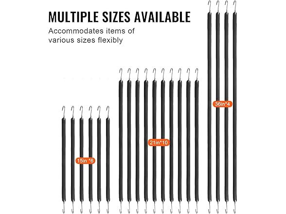 VEVOR 20 Piece Flat Bungee Cord