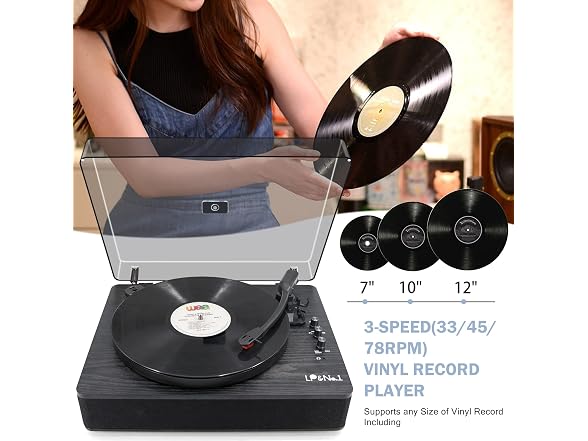 LP&No.1 9-in-1 BT Vinyl Record Player