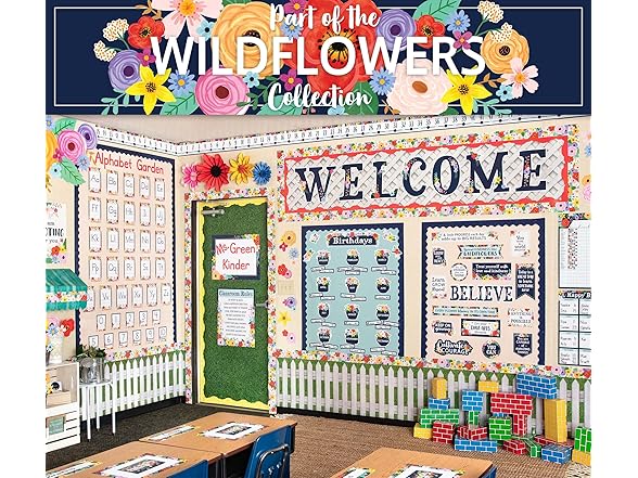Teacher Wildflowers Welcome Bulletin Board