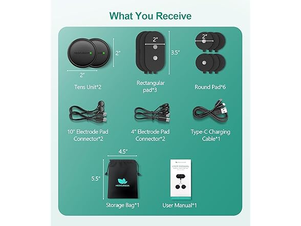 Medcursor Wireless TENS Unit Muscle Stimulator