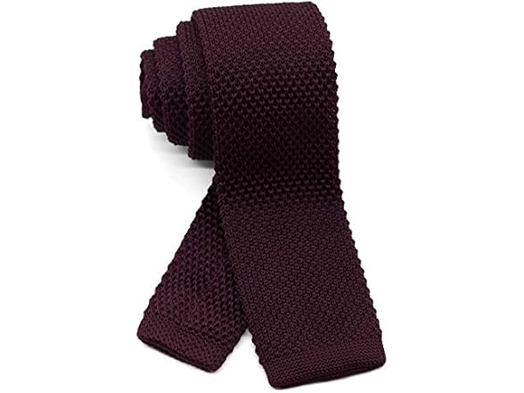 WANDM Men's Knit Tie Slim Skinny Square