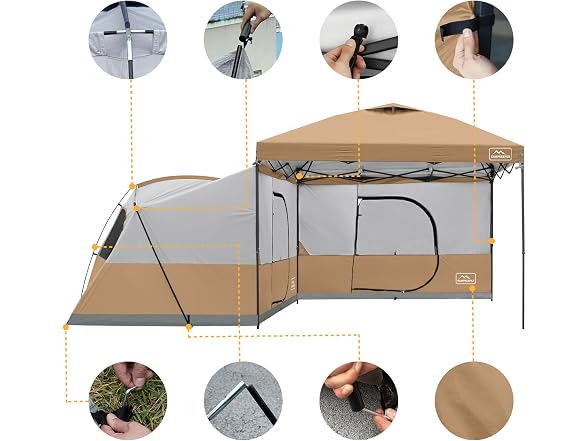 KAMPKEEPER Canopy Side Tent 4-6 Person