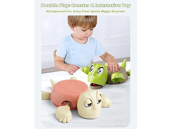 4pk Turtle Coaster With Surpise action