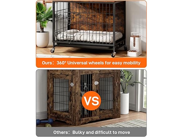 GAOMON 38.6" Double-Doors Dog Kennel