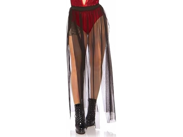 Leg Avenue Black Sheer Maxi Skirt