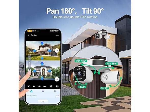 Xparkin Dual Lens Outdoor Cameras | 2.5/5K