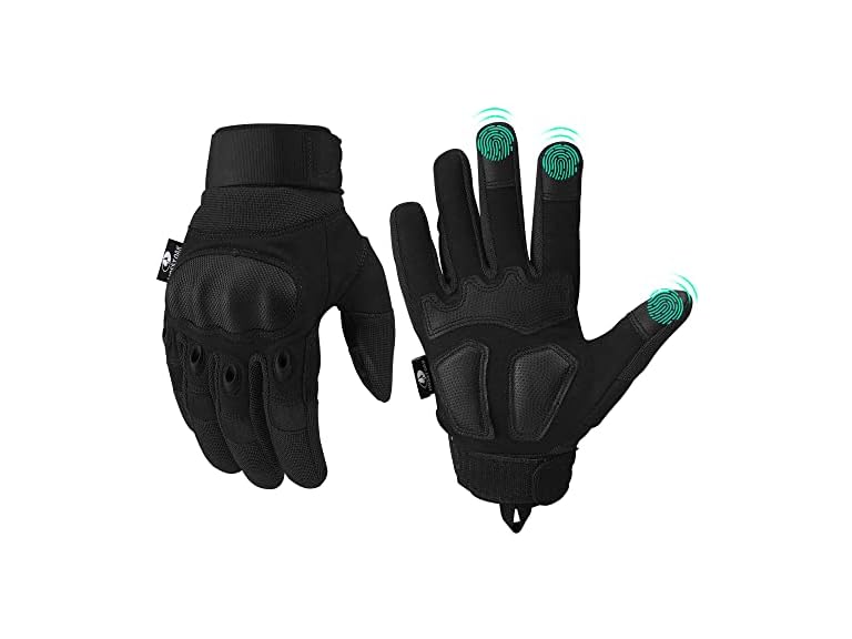 Mossy Oak Tactical Gloves for Men, Touch Screen Airsoft Gloves with Hard Knuckle for Hunting, Paintball, Hiking, Camping