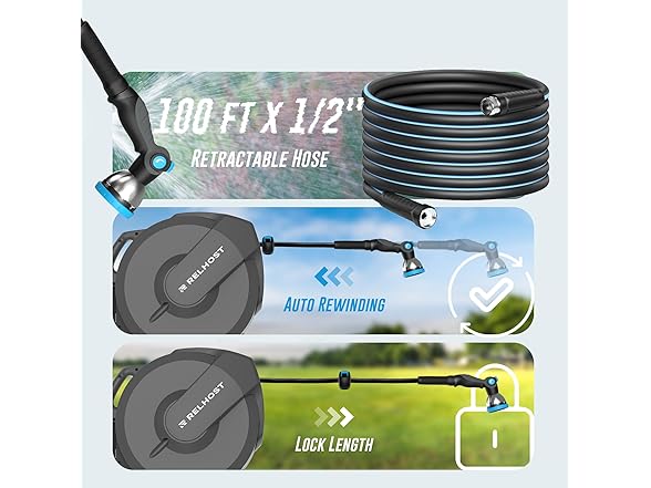 Relhost W2058 Hose Reel Dark Grey (Open Box)