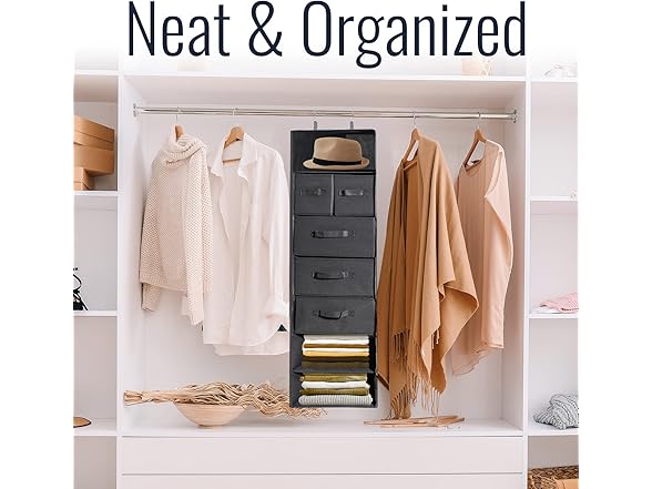 Hanging Closet Organizer w/ Drawers