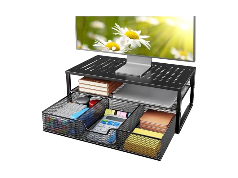 HUANUO 2 Tier Metal Monitor Stand