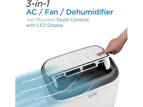 BLACK+DECKER BPT05WTBA 5000 BTU Portable AC