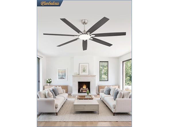 Fanbulous Nickel 72" Ceiling Fan with Lights