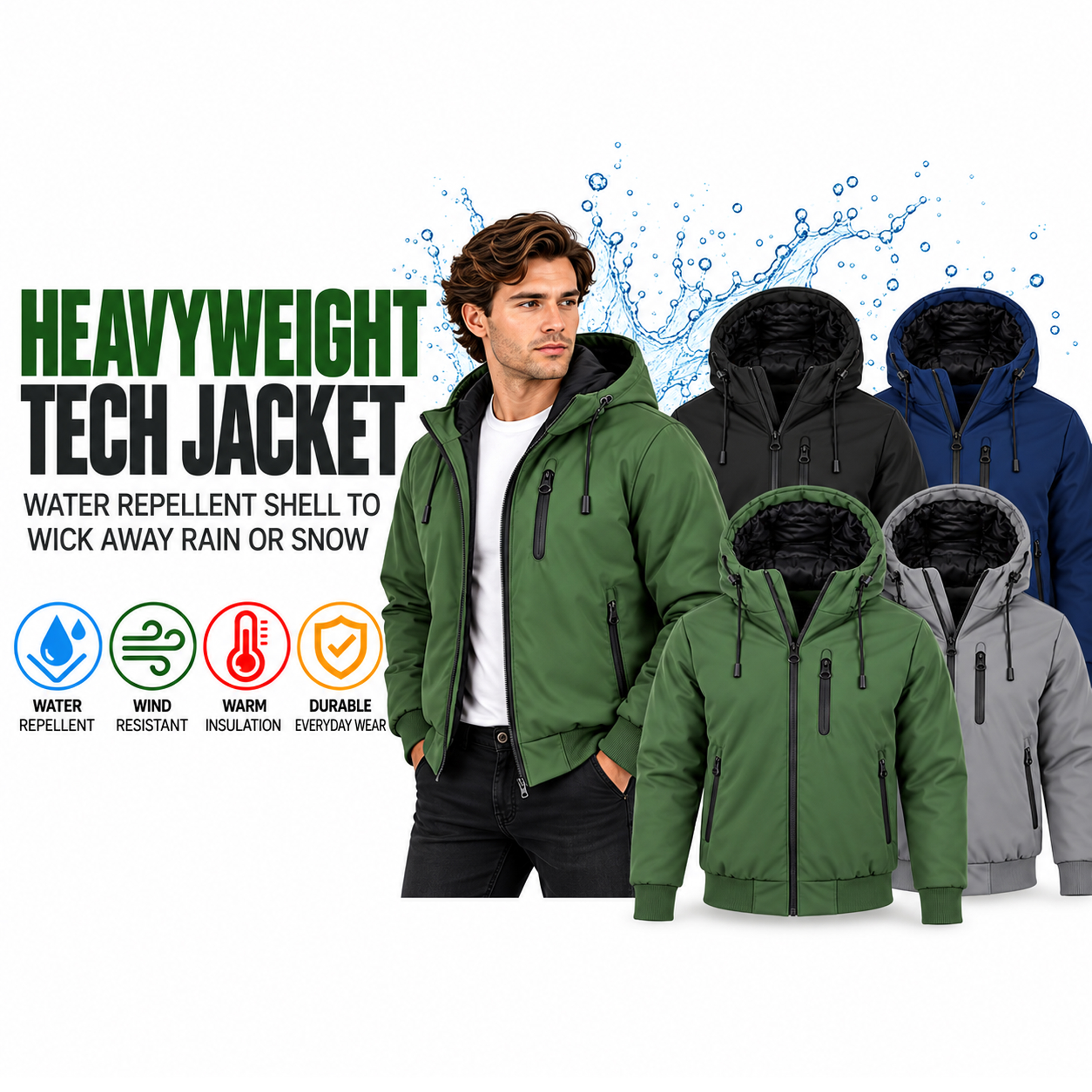 Mens Heavyweight Tech Jacket - Gallery 22