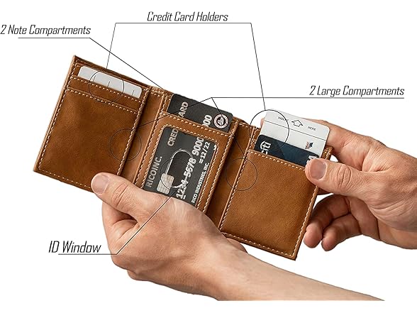 Wildlife Brown Tri-Fold Wallet