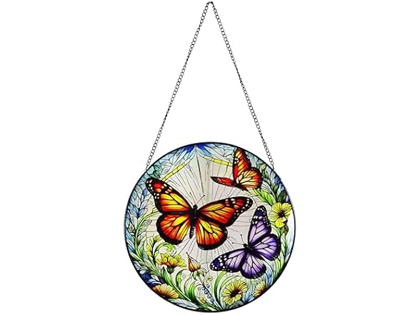 Alpine Corp Butterfly Suncatcher 8in