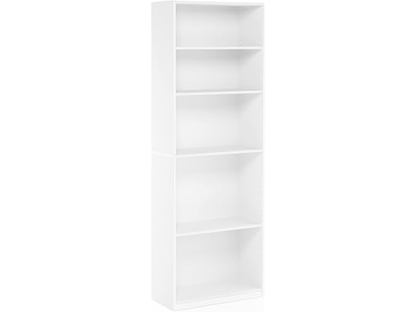 Furinno Jaya 5-Tier Bookshelf White