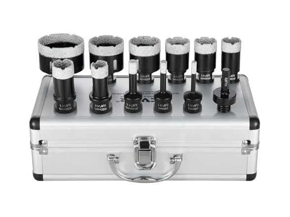 Diamond Core Drill Bit Set, 11 PCS