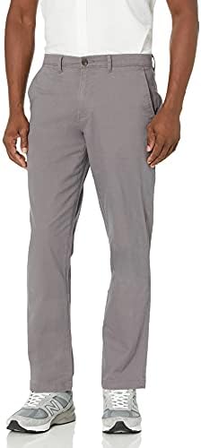 Amazon Essentials Men's Athletic-Fit Casual Stretch Chino Pant, Charcoal, 36W x 31L