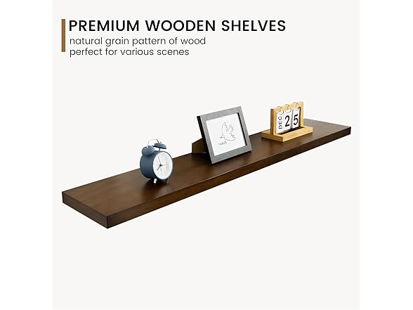 Fun Memories 48 Inch Floating Pine Shelf