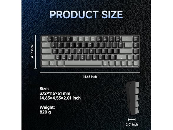 DIERYA DK68 Wireless Keyboard, Grey