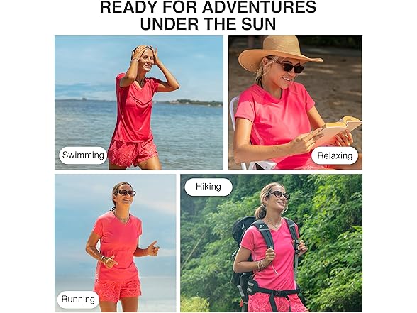 Kanu Coral/Pink Active Swim Top (S)