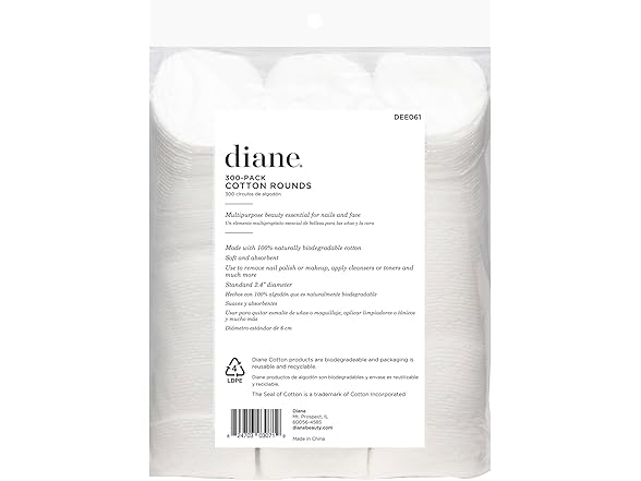 Diane Multi-Layer 2.4” Cotton Rounds300 Count