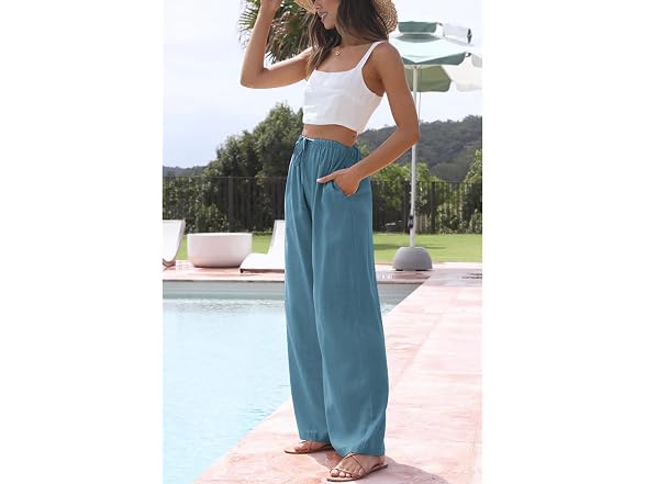 Duyang Womens Cotton Linen Pants