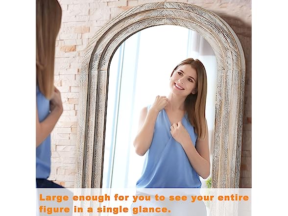NeuType 65"x22" Arch Full Length Mirror