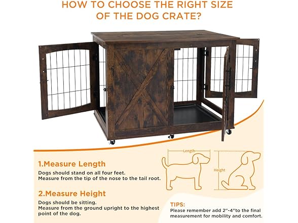 Knowfunn 39" Dog Crate End Table