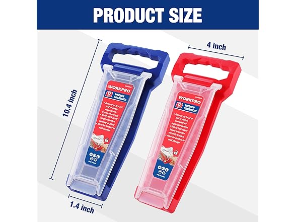 WORKPRO 2-Piece Wrench Organizer Green