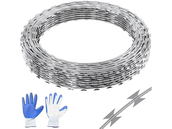 Razor Wires, 98 ft Razor Barbed Wire, 2 Rolls
