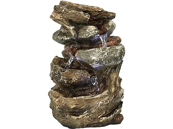Sunnydaze Indoor Fountain with LED Lights 10.5"