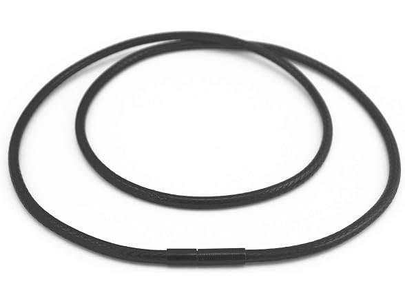Glory Qin Black Wax Wire Leather Cord Chain