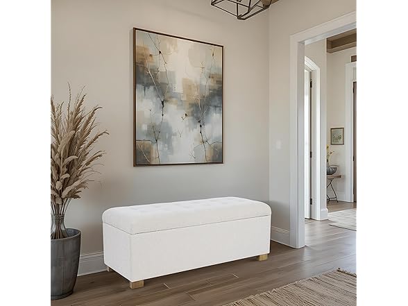 Spatial Order Large Tufted Storage Bench