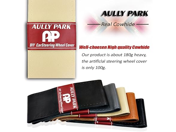 AULLY PARK Universal Leather Steering Wheel 7/8