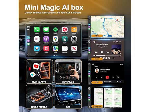 MAKASRI Wireless CarPlay Adapter AI Box