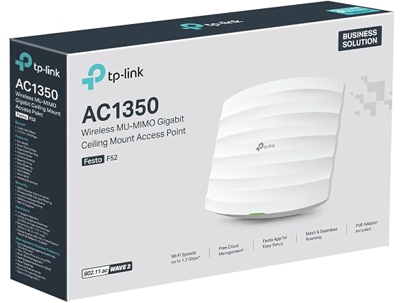 TP-Link Festa F52, AC1350 Wireless Access Point Gigabit Port Mesh