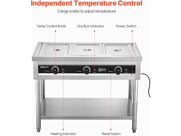 3-Pan Commercial Food Warmer