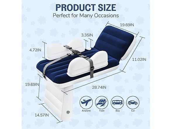 Abdtech Inflatable Toddler Airplane Bed