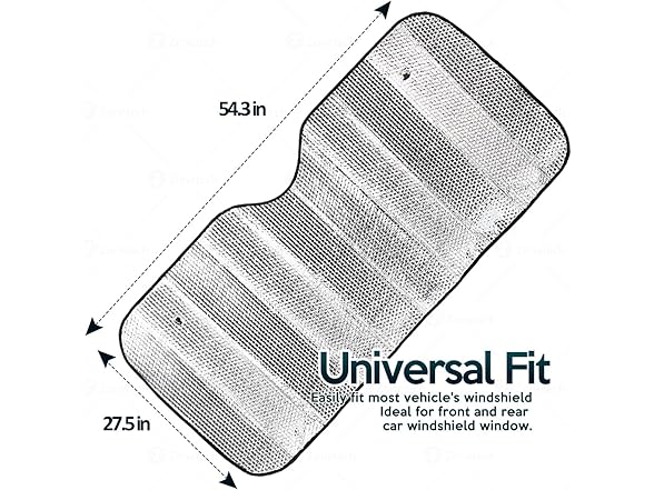 Zone Tech SS0006 Silver Car Foldable Sun Shade Silver