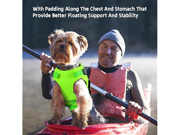 Dogcheer Dog Life Jacket with Double Rescue