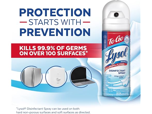 Lysol To Go Spray Travel Pack of 4