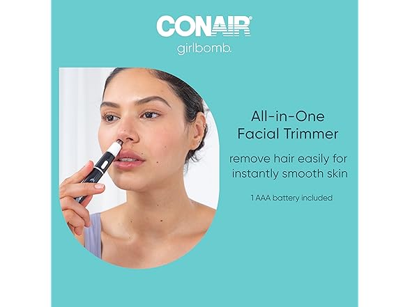 Conair GIRLBOMB All-in-1 Facial Hair Trimmer for Women