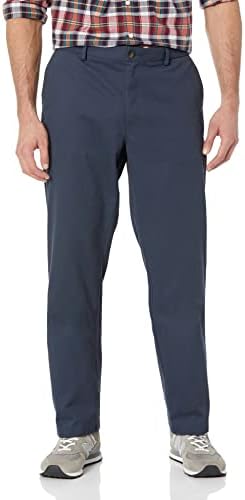 Amazon Essentials Men's Straight-Fit Wrinkle-Resistant Flat-Front Chino Pant, Navy, 29W x 32L