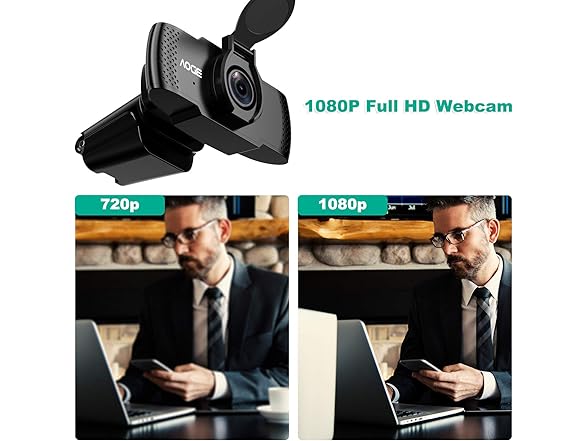 AOGE Webcam with Microphone,1080P Computer
