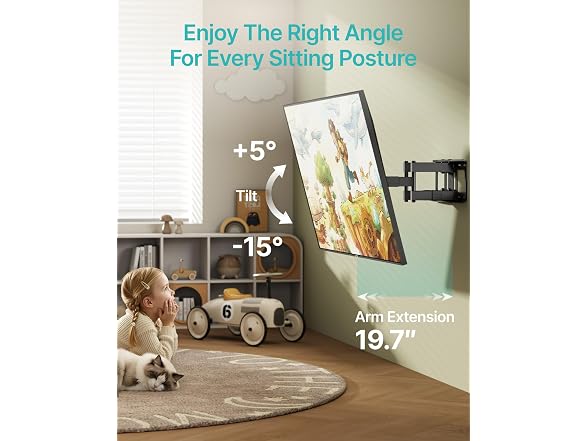 PEGZONE Full Motion TV Wall Mount