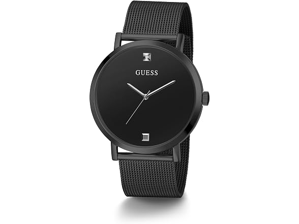 GUESS Men's 44mm Watch Black Steel (GW0460G3M)