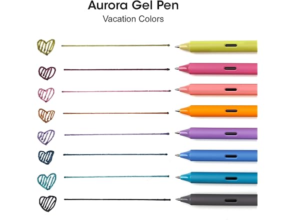 WRITECH Gel Pens Fine Point 8ct (Vacation Set)