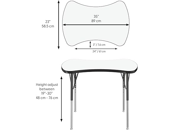 FDP Dry-Erase Collaborative Bowtie Activity School, Office Table
