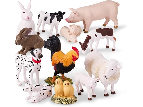 Terra by Battat Toy Farm Animals Set
